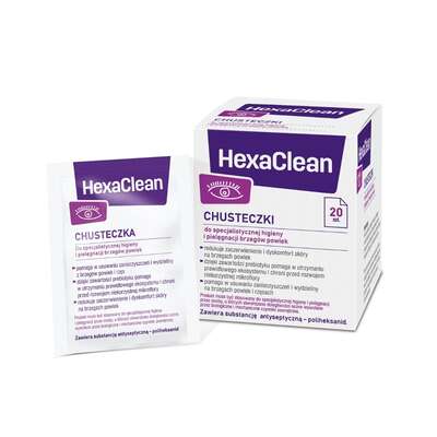 HexaClean chusteczki 20 sztuk - Długi termin ważności!