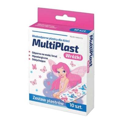 MultiPlast, Wróżki Plastry wodoodporne dla dzieci, 10 sztuk - Długi termin ważności!