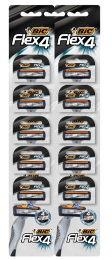 Bic Flex 4 Classic Brivniki, 10 kos