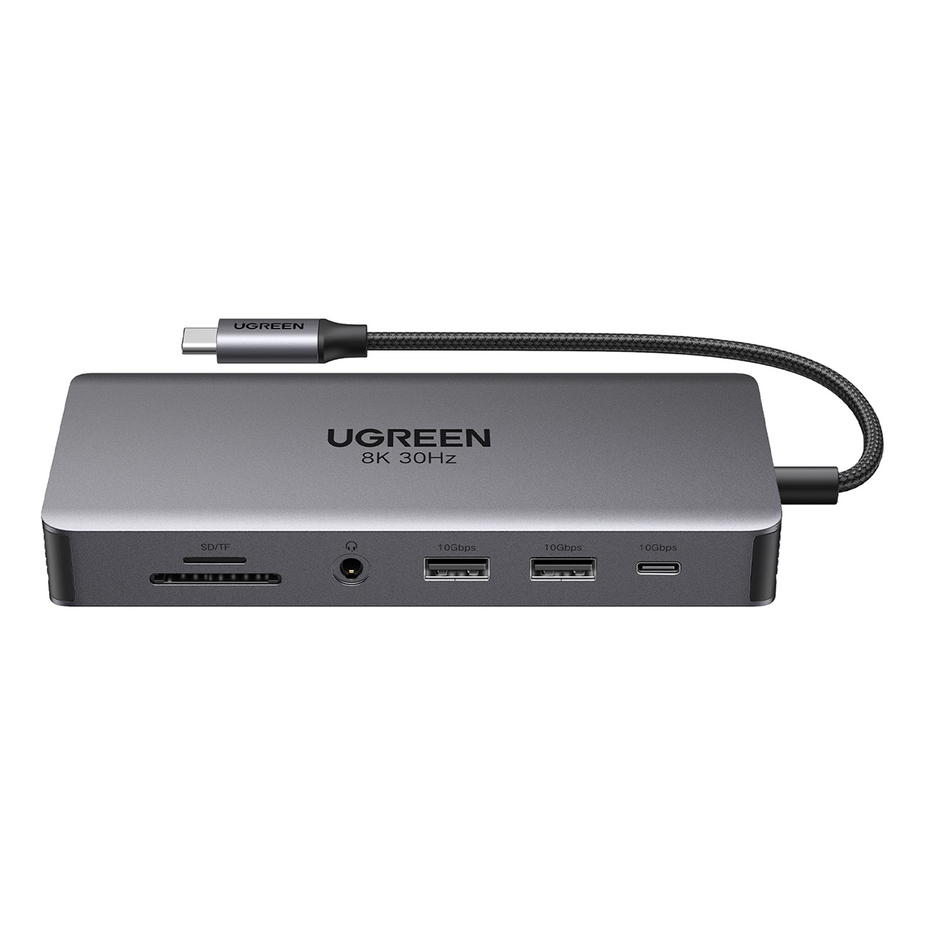 Večnamenski USB-C HUB Ugreen CM681 13-v-1: 2x USB-A 3.2, 2x USB-A 3.0, USB-C 3.2, 2x HDMI, DisplayPort, RJ45, SD/TF, AUX, USB-C PD