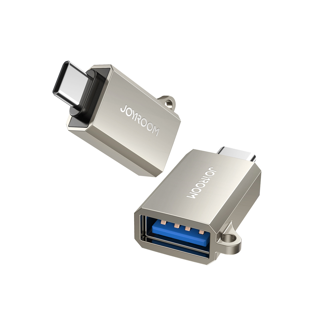 USB-C na USB-A Adapter Joyroom S-H151 z Očkom za Trak - Srebrna